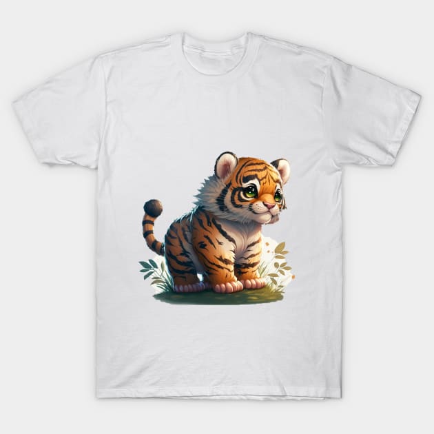 Cute Tiger Stickers T-Shirt by HappysSpace
